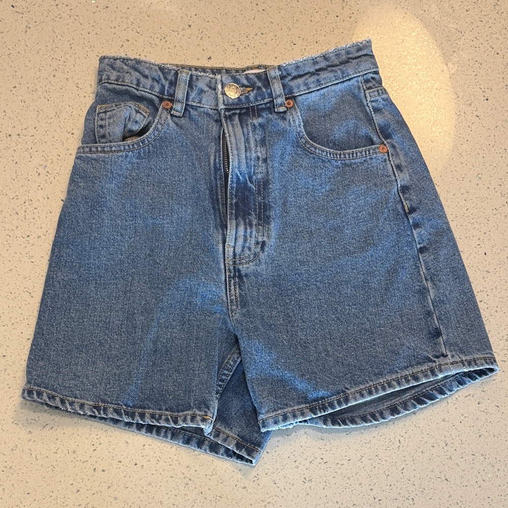 Dad Style Blue Denim Women's Jean Shorts